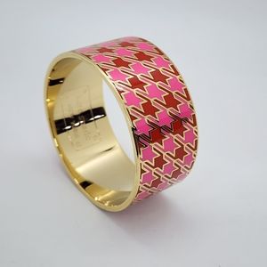Kate Spade ♠️ Bracelet Cuff Bangle "Every Dog Has Its Day" enamel Pink Red